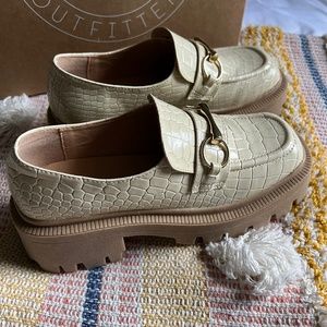 UO cream color loafers